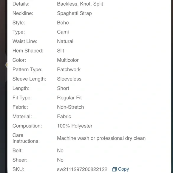 Printed Split Mini Dress - Picture 5 of 5